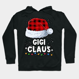 Gigi Claus Red Plaid Christmas Santa Family Matching Pajama Hoodie